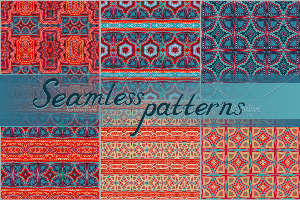 55 seamless mosaic patterns preview 2