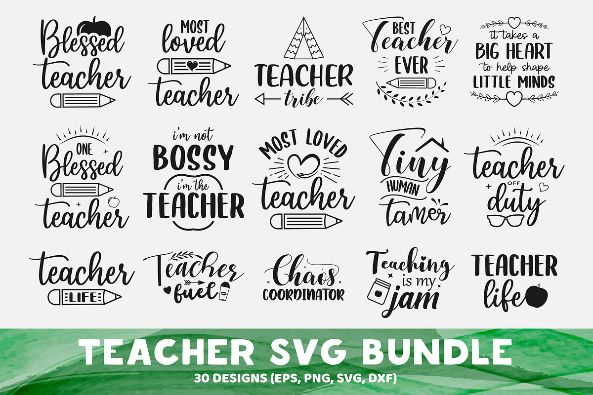 Teacher SVG Design Bundle, an Education Illustration by thefutive (Photo 1 of 8)