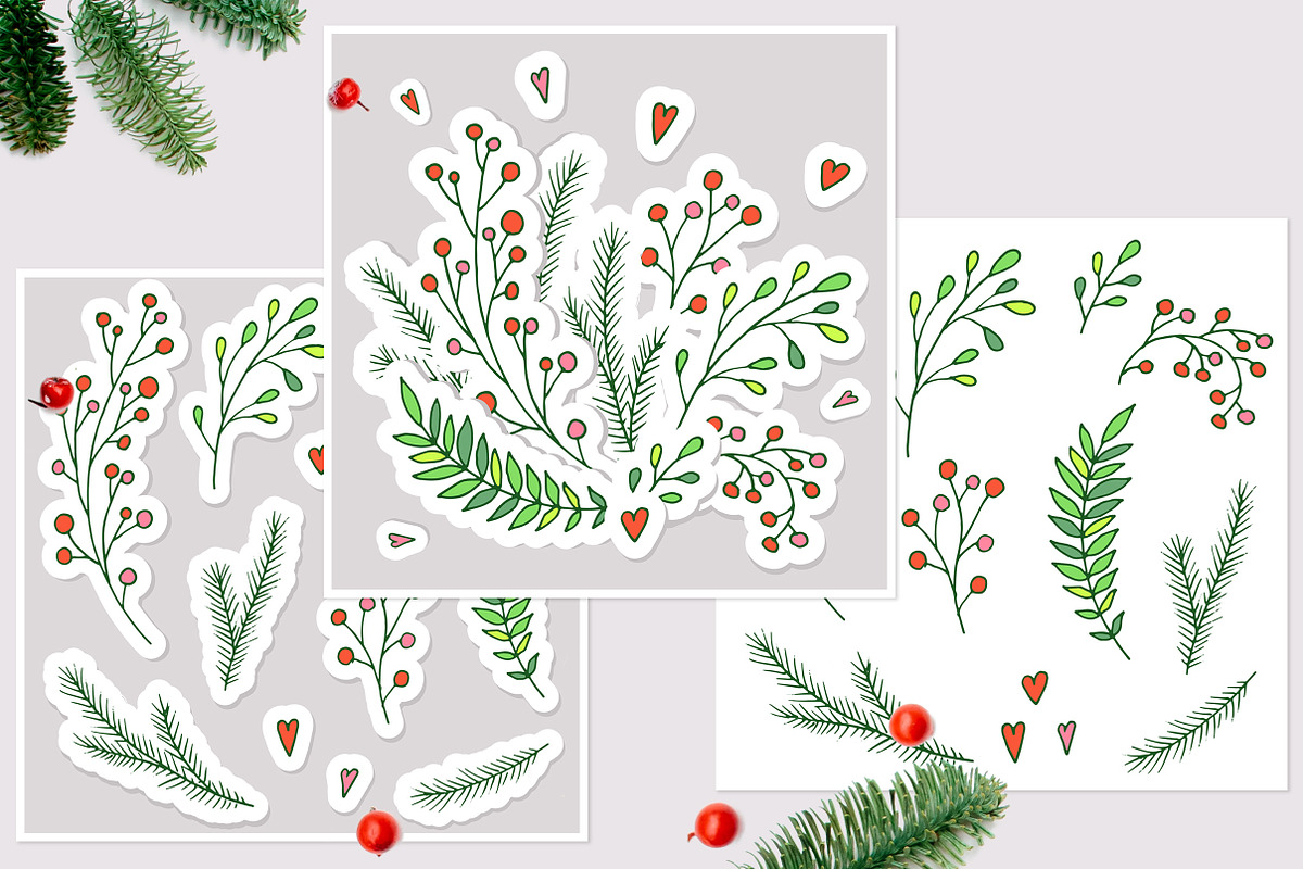 Christmas vector frames, elements, a Decorative Illustration by OKart.studio (Photo 2 of 6)