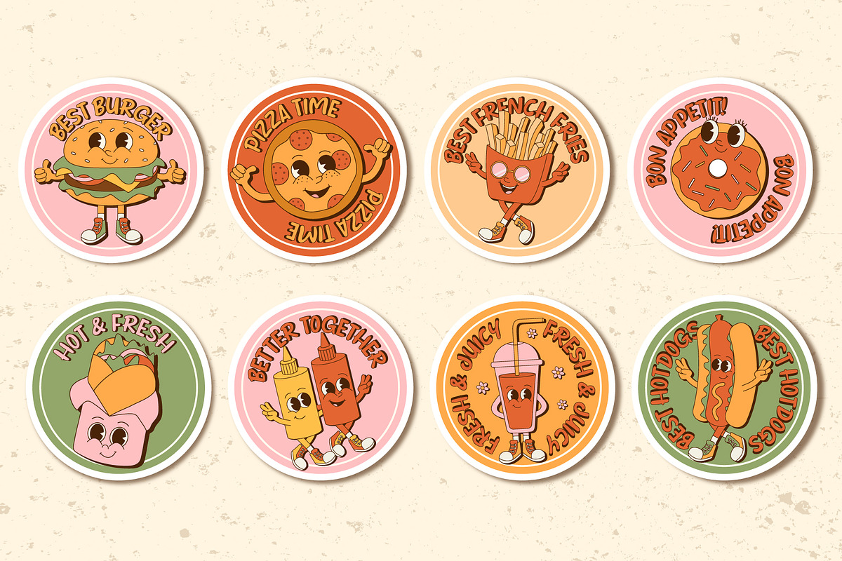 Groovy Fast Food Collection, a Food Illustration by Alla's Creations (Photo 4 of 15)