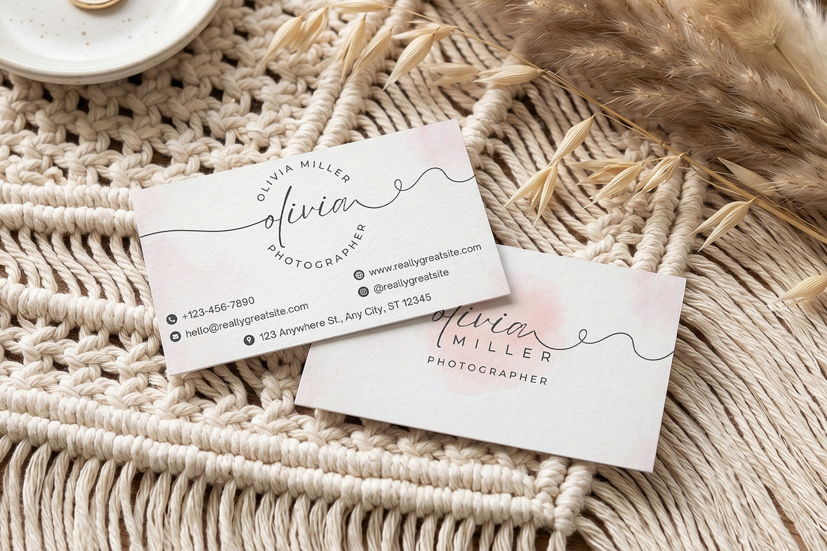 Photographer Business Card Canva, a Business Card Template by Arslan (Photo 1 of 6)