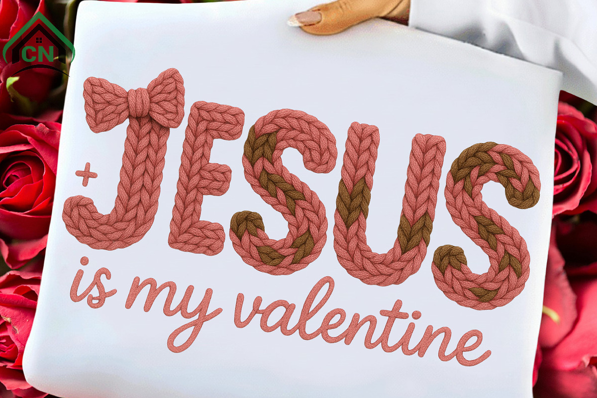 Crochet Jesus is My Valentine Png, an Illustration by Craft Nest (Photo 1 of 7)