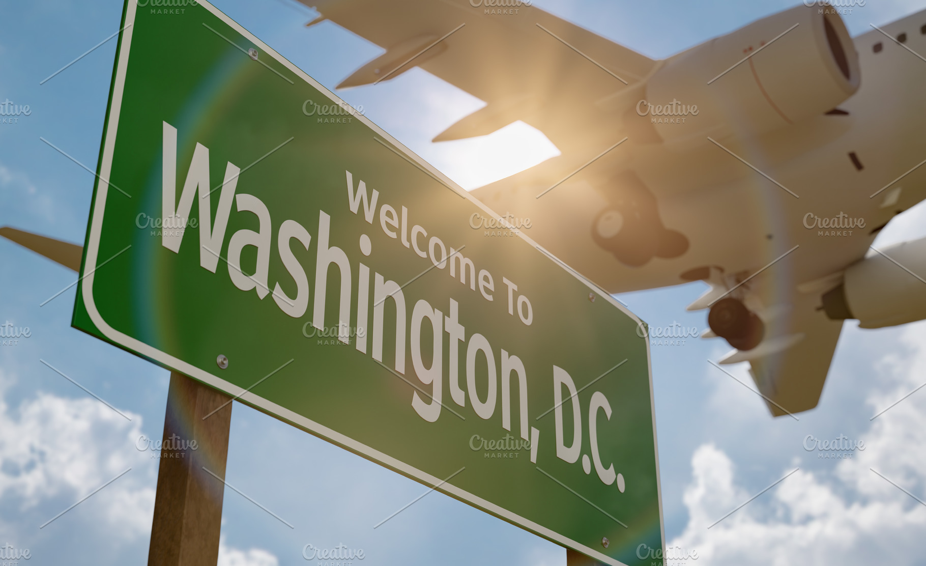 Welcome To Washington D.C. Road Sign, a Transportation Photo by Andy Dean Photography
