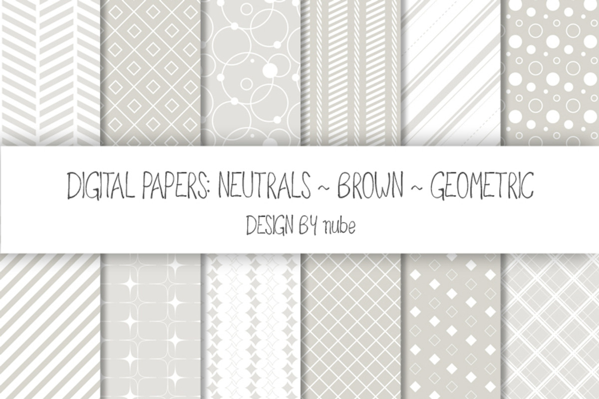 Geometric Seamless Patterns - Cream