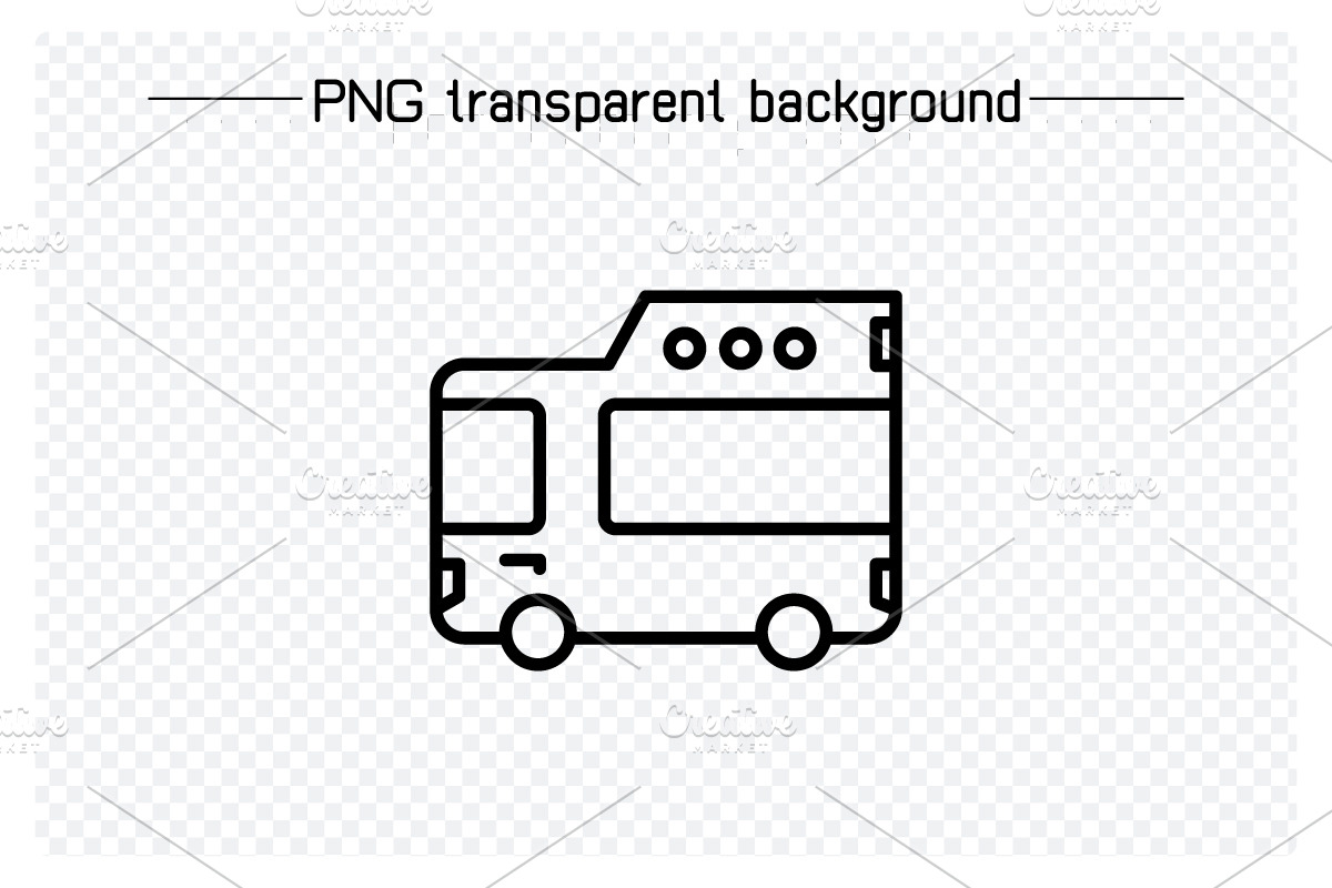 Car, Motorhome, Van and Truck Icons, an Outline Icon by Designfour (Photo 5 of 7)