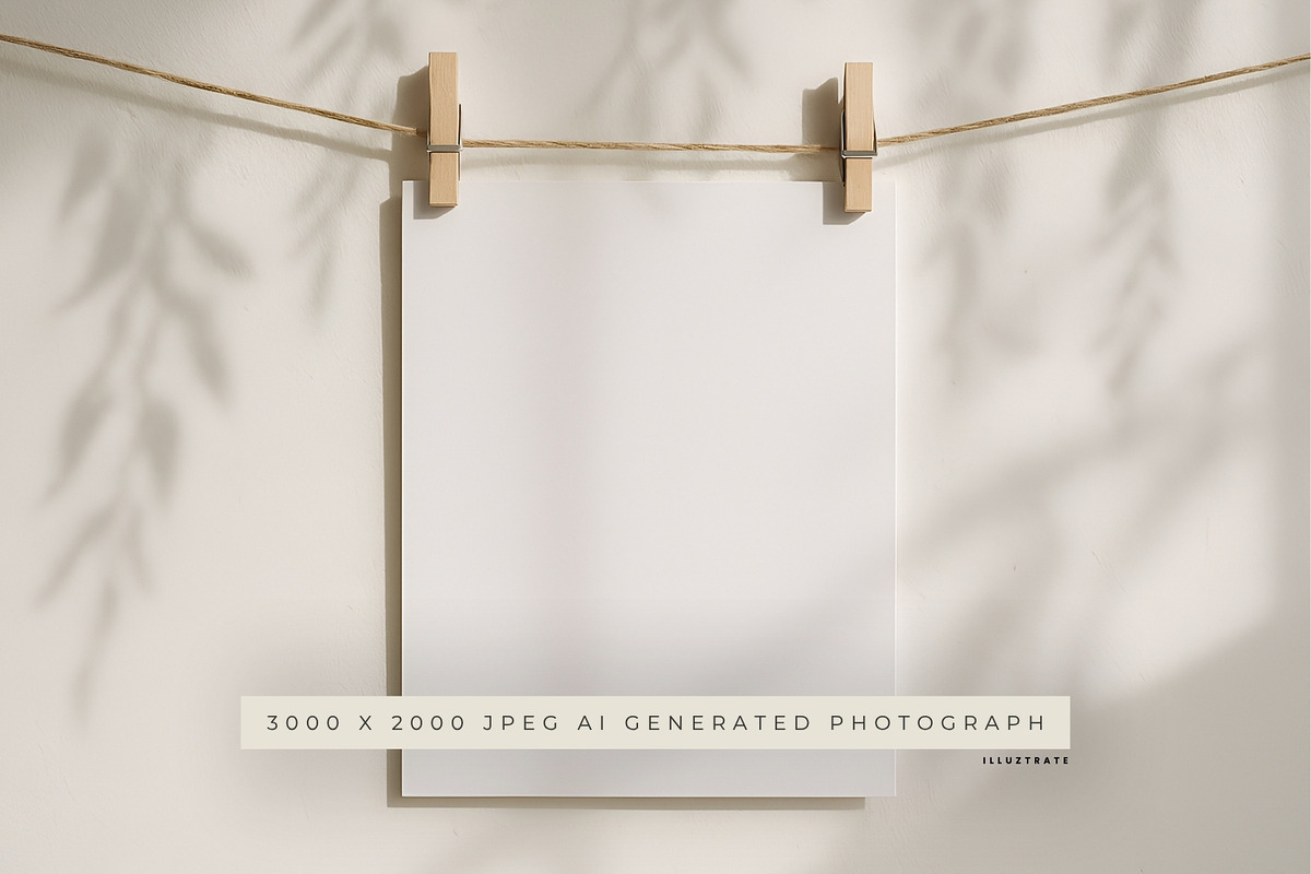 Hanging Paper Mockup, a Mockup by illuztrate