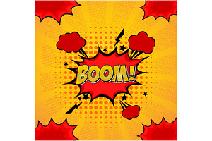 Boom Art Background Design, a Layer Style Add-On by TrueVector