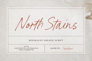 North Stains - Minimalist Script, a Handwritten Font by Sarid Ezra