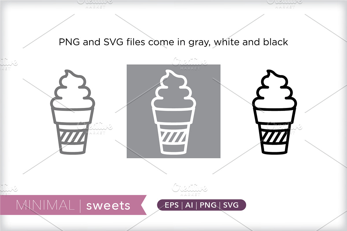 Minimal sweets icons, an Outline Icon by Picture Window (Photo 2 of 5)