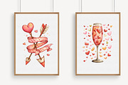 Watercolor Valentine's Day Clipart, an Illustration by Libby Wishes (Thumbnail 5 of 7)