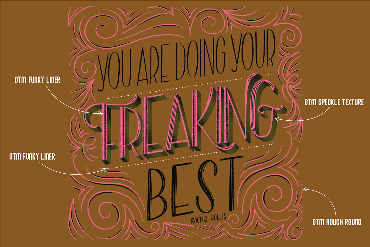 Folksy Textured Procreate Brushes preview 7