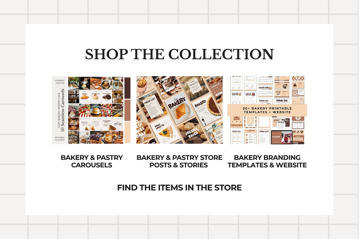 Bakery Seamless Carousels Instagram, a Social Media Template by Anna Design Studio (Photo 12 of 12)