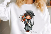 Whimsical Graduation Kids Clipart, a Seasonal Illustration by Canvas Craft (Thumbnail 5 of 10)