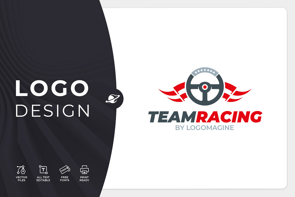 Team Racing Logo Template, a Branding & Logo Template by LOGOMAGINE (Photo 1 of 13)