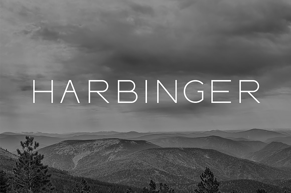 HARBINGER, sans serif font preview 7
