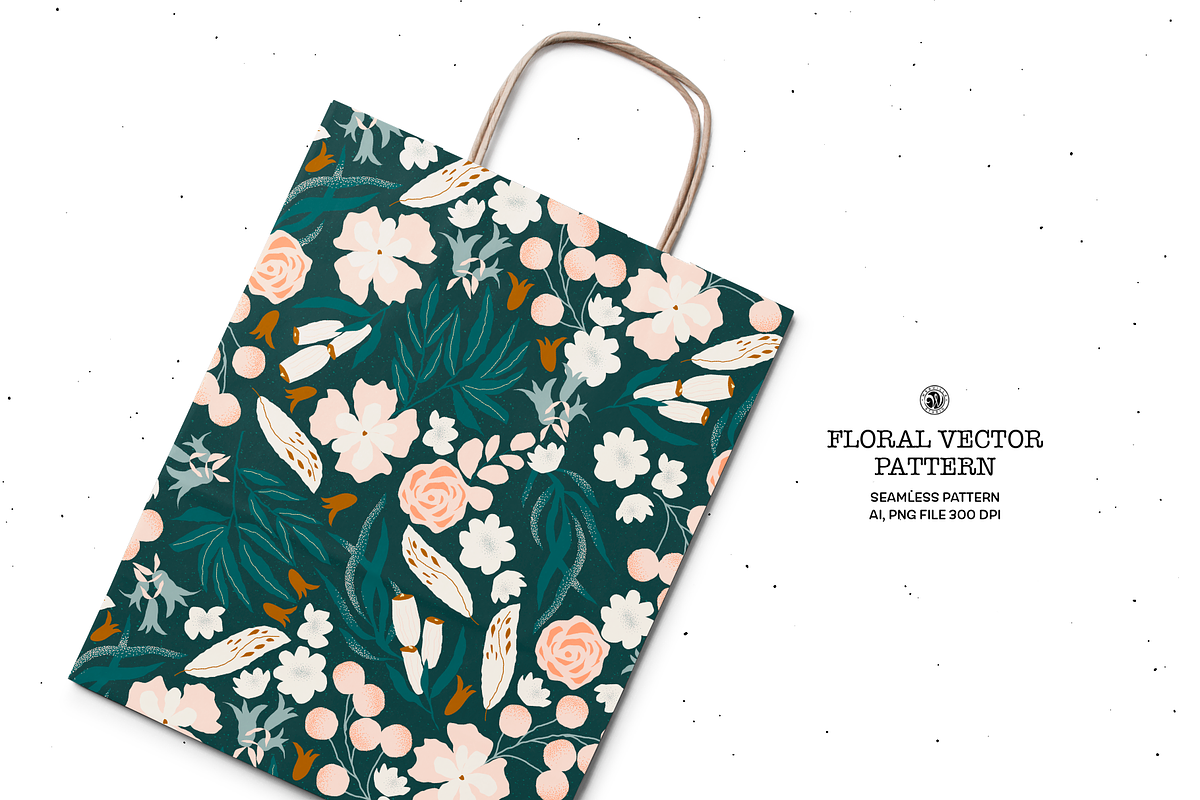 Hand Drawn Vector Floral Pattern, a Pattern Graphic by Webvilla Studio (Photo 2 of 6)