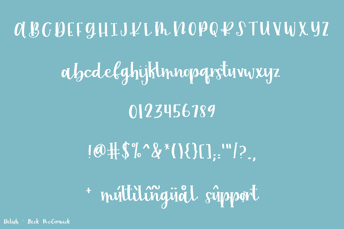 Delish Script, a Script Font by Beck McCormick (Photo 10 of 11)