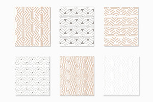 Trigonal Seamless Patterns Set