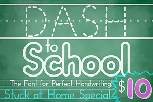Dash to School - a handwriting font, a Sans Serif Font by Comicraft Fonts