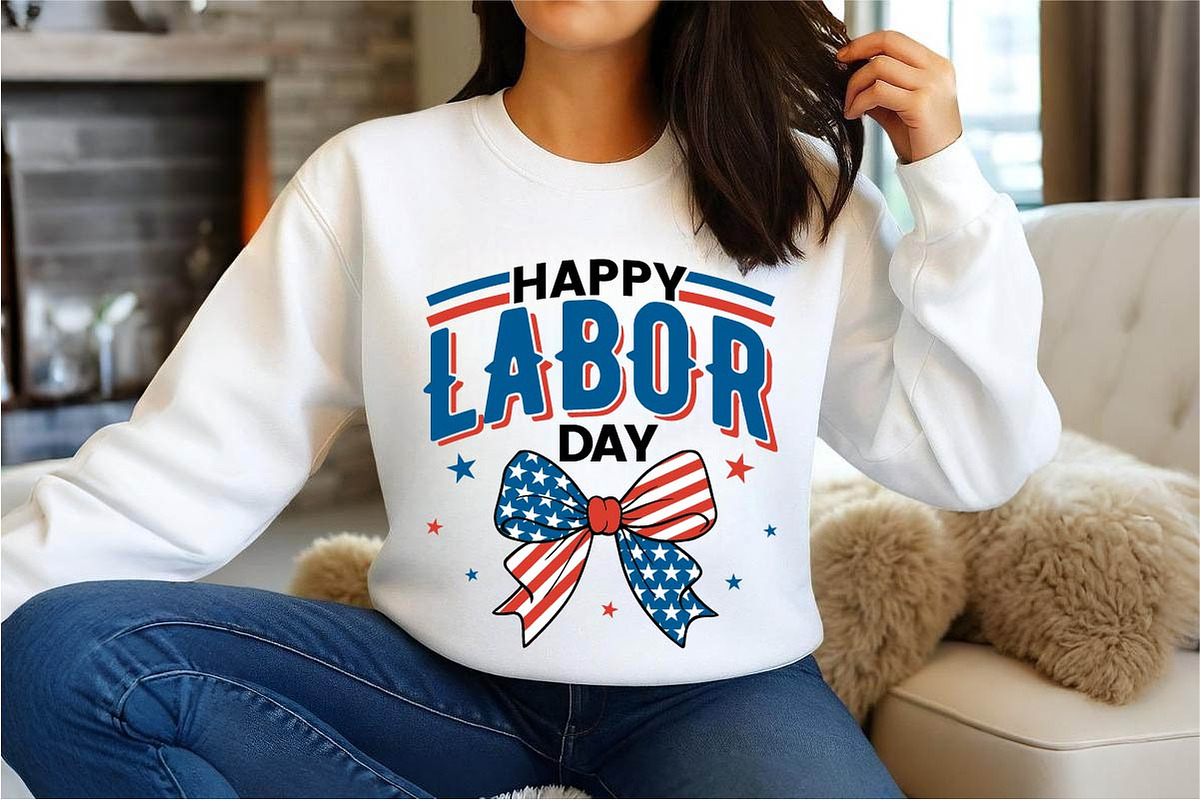 Labor Day Coquette Bow PNG SVG, an Object Graphic by EllaMaiyaali (Photo 8 of 8)