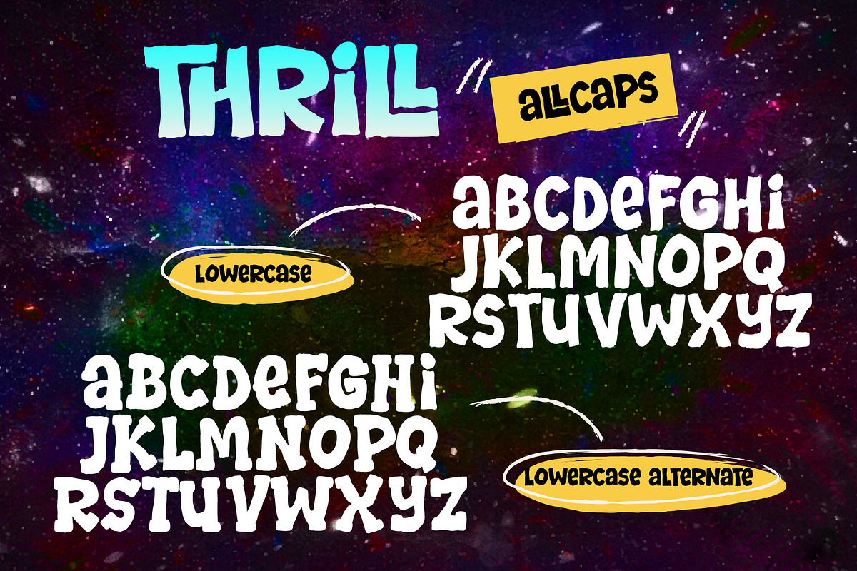 THRILL font, a Handwritten Font by KengGraphic (Photo 8 of 11)