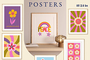 Retro 70s Groovy Posters wall print, an Illustration by Sofico (Thumbnail 3 of 8)