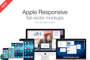 Apple Responsive Flat Vector Mockups, an iPhone Mockup by Alex_Yanko (Thumbnail 2 of 6)