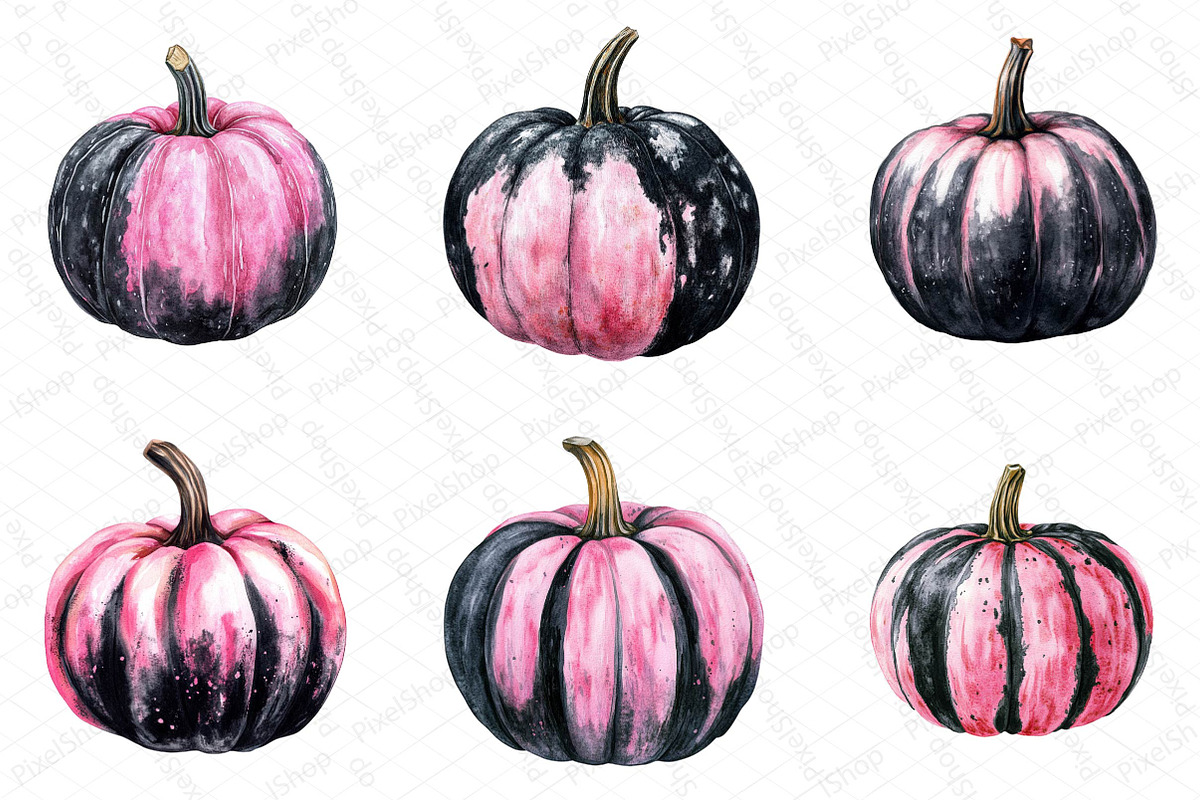 Creepy Black and Pink Fall Pumpkin, an Illustration by DreamPrint404 (Photo 4 of 6)