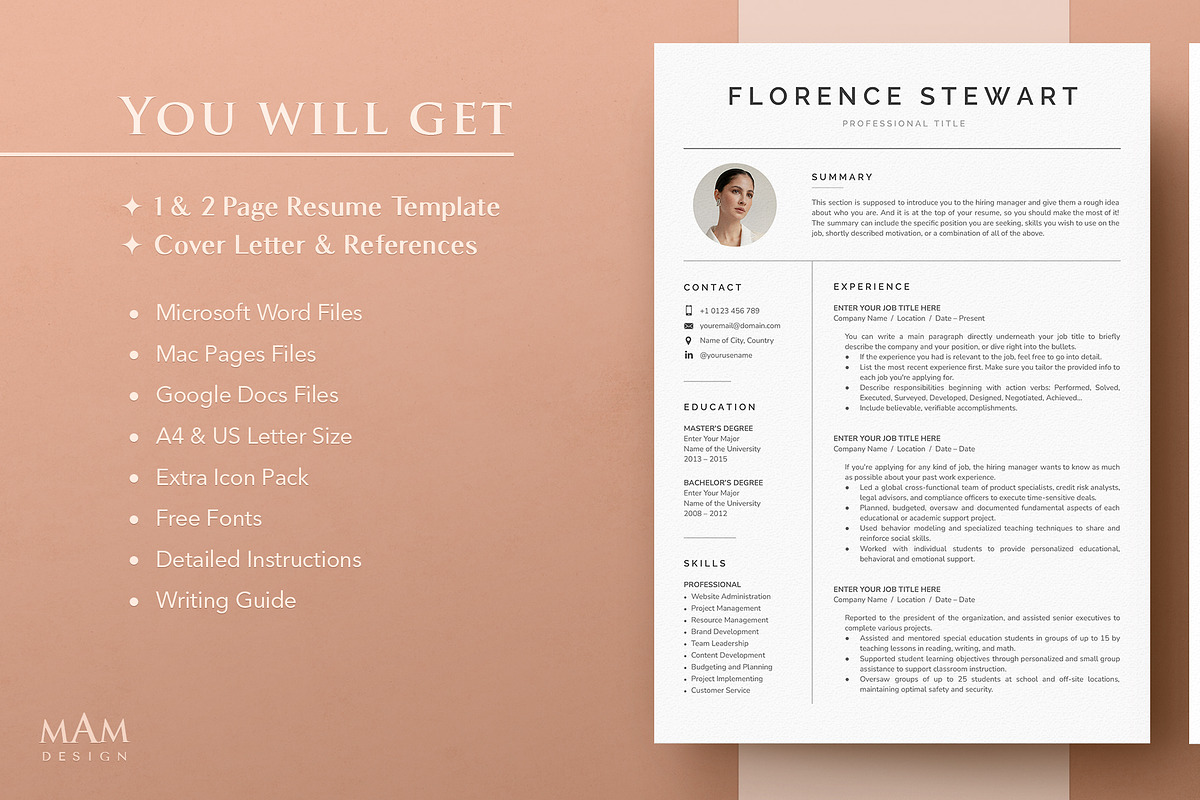 Resume Template with photo, a Resume Template by MAM Design (Photo 10 of 10)