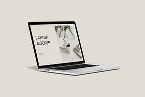 Realistic Laptop Screen Mockup