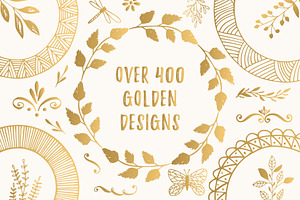 400 Golden Designs Eps & Png