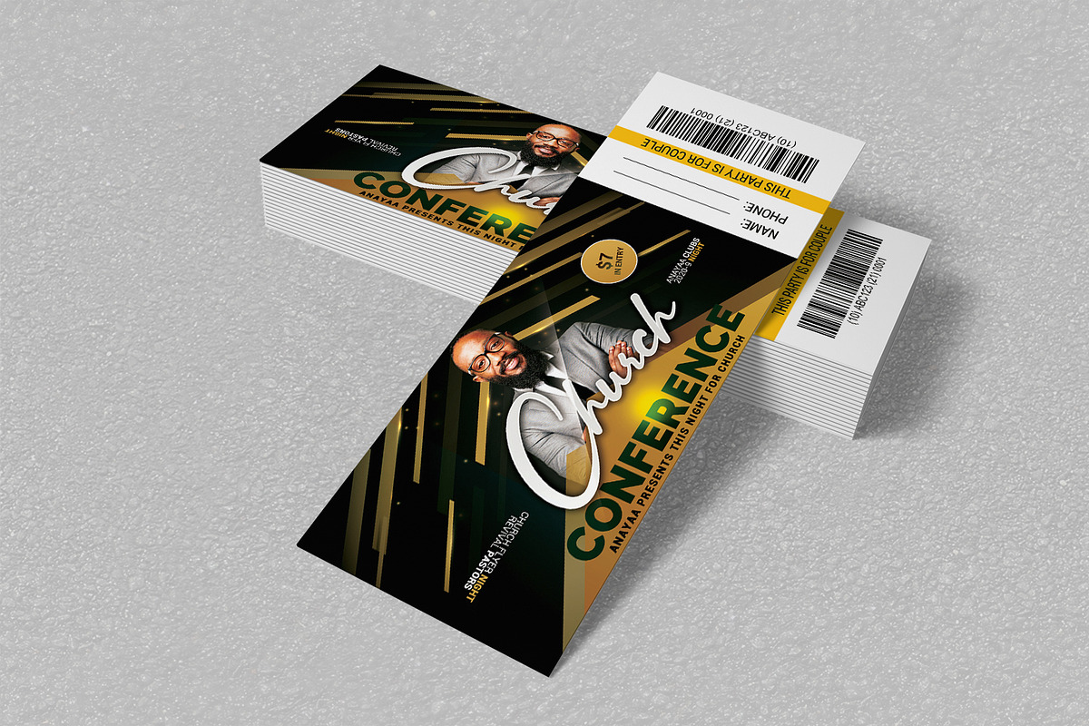 Church Conference Pass, a Card Template by Psd Templates (Photo 1 of 3)