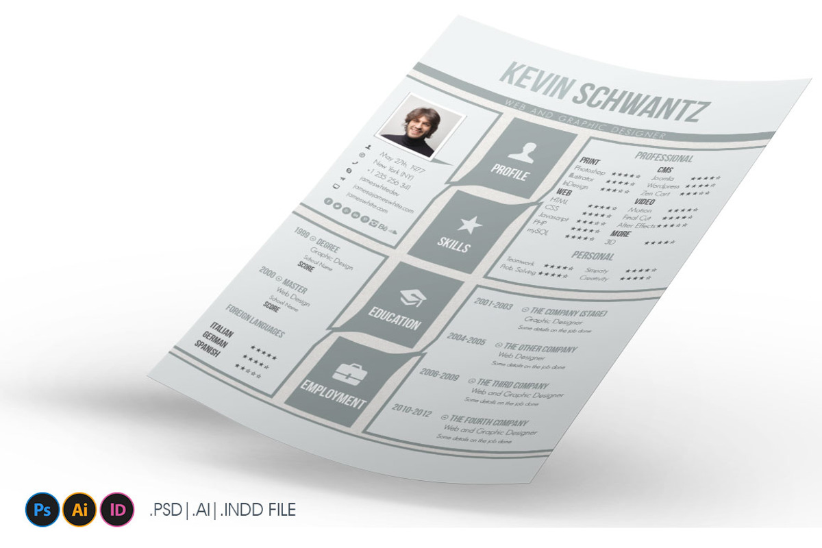 One Page Resume, a Resume Template by 8Link (Photo 2 of 2)