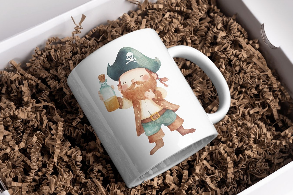 Cute Pirate Clipart Bundle, an Illustration by PassionPNGcreation (Photo 11 of 12)