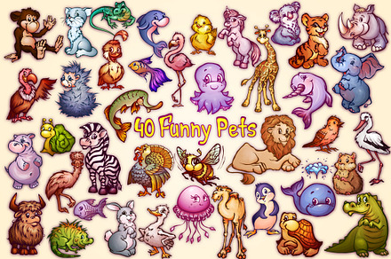Russian and English zoo alphabet