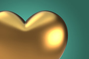 Matt Gold Heart Shape, an Object Graphic by Industrial Artworks (Thumbnail 2 of 2)
