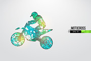 Silhouettes of a motocross rider, a Transportation Illustration by Matrosovv (Thumbnail 3 of 4)