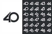 number 40 to 49 logo designs., a Branding & Logo Template by BARONSTD (Thumbnail 1 of 3)