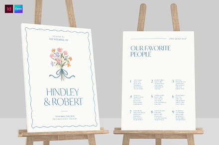 Wedding Welcome Sign & Seating Chart, a Poster Template by BrandPacks