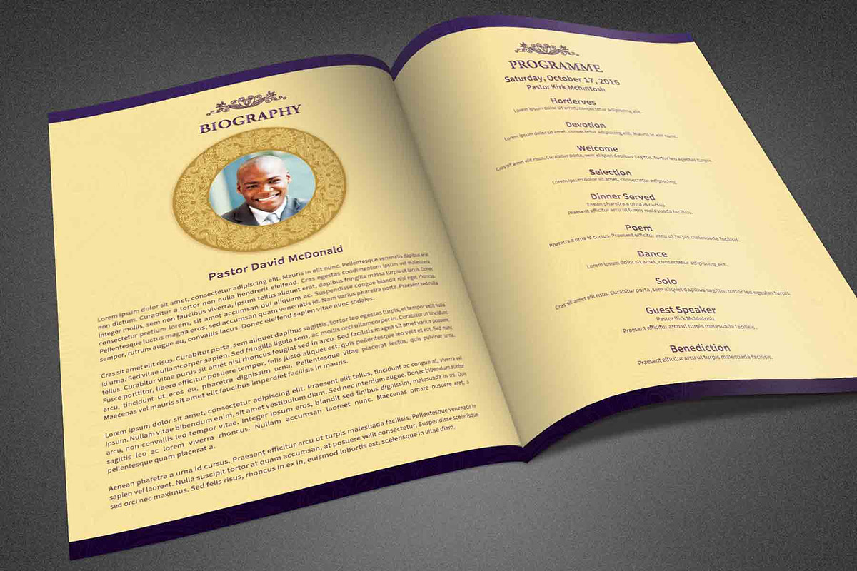 Pastor Appreciation Event Program, a Brochure Template by loswl (Photo 2 of 3)