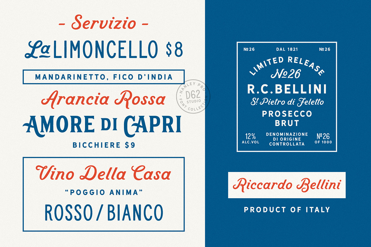 Hanley Pro Font Collection