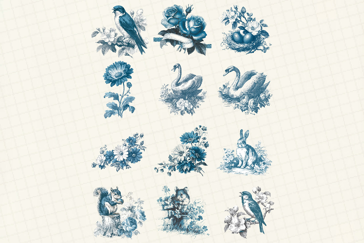 Vintage Clipart Botanical Sketches, an Illustration by DreamCafeArt (Photo 3 of 6)