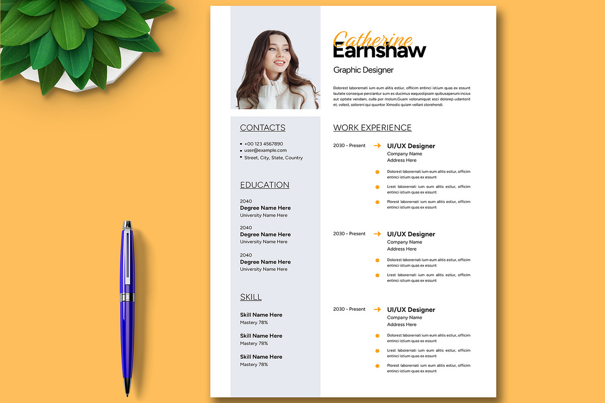 Minimal Resume Layout, a Resume Template by ContestDesign (Photo 2 of 4)