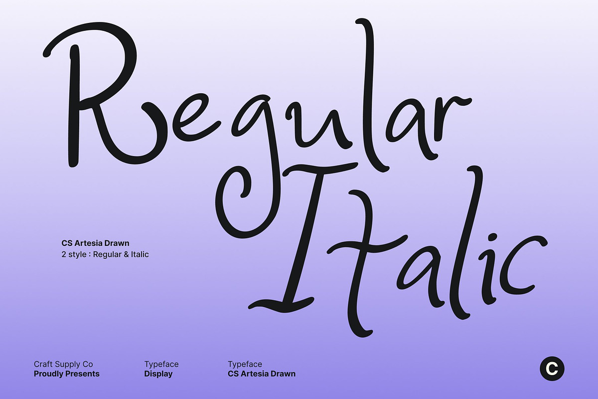 CS Artesia Drawn, a Handwritten Font by Craft Supply Co. (Photo 4 of 8)