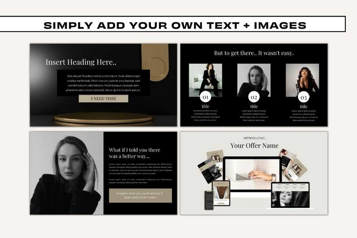 Canva Sales Page - Noir Luxe, a Templates & Theme by Freedom Business Shop (Photo 7 of 10)