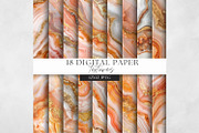 Orange Marble Texture Pack, Abstract, a Decorative Illustration by illuztrate (Thumbnail 2 of 4)