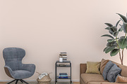 Wall mockup - wallpaper mock up, a Product Mockup by Hunny Badger (Thumbnail 2 of 6)