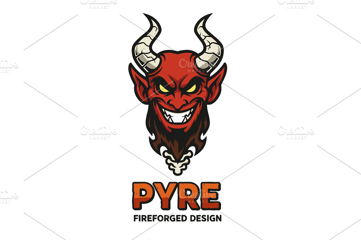 Pyre Fireforged Demon Emblem logo, a Decorative Illustration by Izdihaar_Studio (Photo 1 of 3)