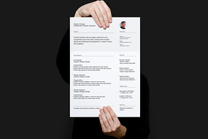 Minimal CV, letterhead & card bundle