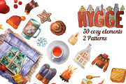 Hygge. Set of cozy elements., a Food Illustration by fiolika (Thumbnail 1 of 5)